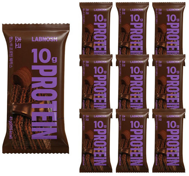 랩노쉬 프로틴 웨하스 초코, 10개, 41g
