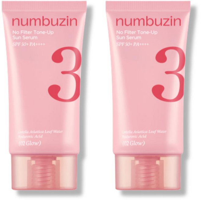 넘버즈인 3번 도자기결 톤업베이지 선크림 [글로우] (50ml +50ml) 100ml 톤업 썬크림, 3개