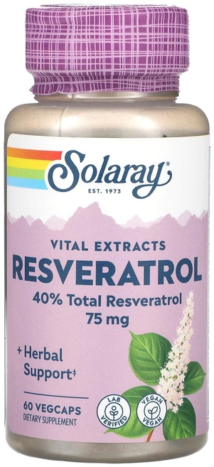 Solaray 필수 추출물 레스베라트롤 75mg 베지 캡슐 60정, Solaray필수추출물레스베라트롤75mg베지캡슐60정, 1개 - 쿠팡