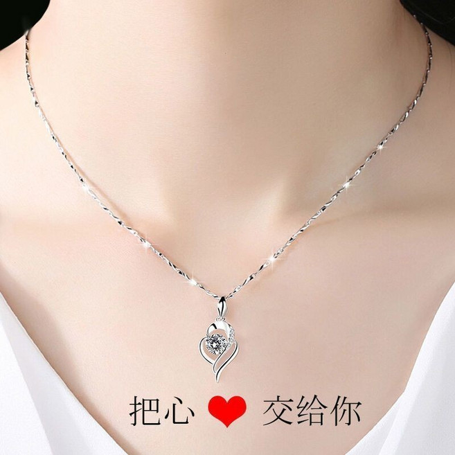 LUNE S925銀項鏈女 ins風 鎖骨鏈 禮物