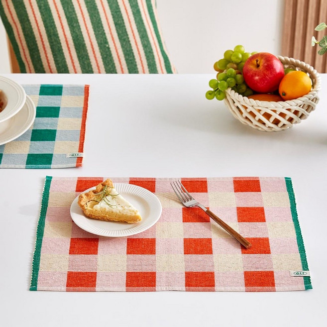 모던하우스 마켓 푸르츠 골지 테이블 매트, 오렌지, 33 x 45 cm, 1개