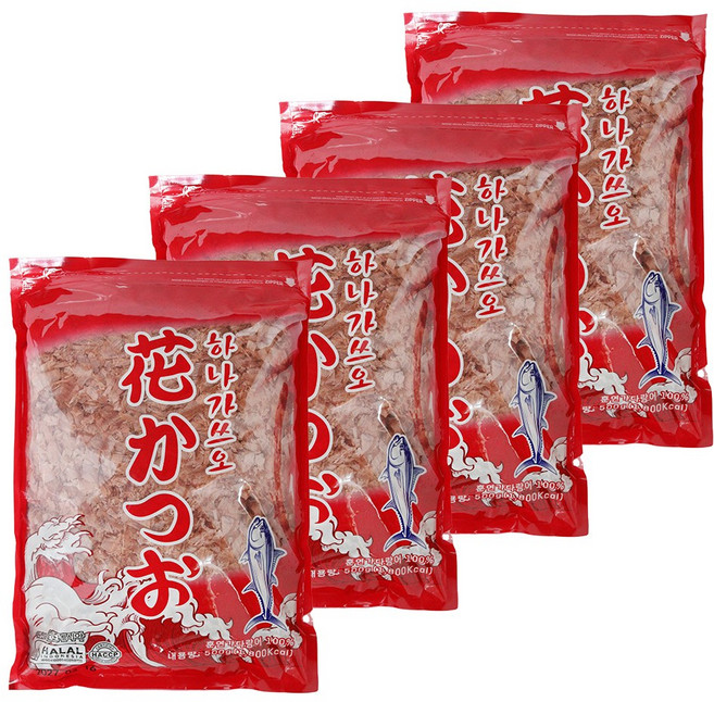 타코야끼 토핑용 프리미엄 가쓰오부시 [다이키치 100% 훈연가다랑어], 4개, 500g