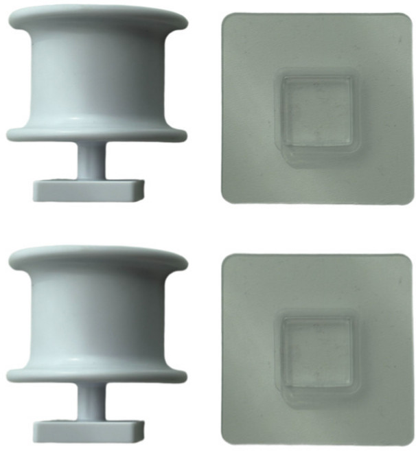 모소가 헤드셋 모자 가방 무타공 부착식 다용도 거치대, 2개, 화이트