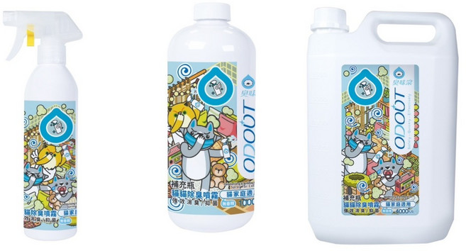 【臭味滾 ODoot】寵物除臭抑菌噴霧 - 環境除臭、尿味分解, 1個, 貓用除臭抑菌噴霧,500ml*1瓶(有噴頭)