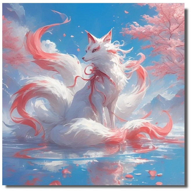 우드 조각퍼즐 여우 신수 구미호 도화 좋은 인연 행운 금전운 가져다주는 풍수지리 직소퍼즐 300 500 1000피스, 1개, 신수 구미호 퍼즐도안3, 500피스