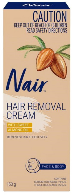 네어 헤어 리무벌 페이스 바디 제모 크림 150g Nair Hair Removal Cream, 1개