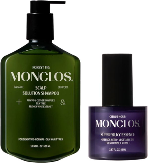 몽클로스 스칼프 솔루션 샴푸 500ml + 슈퍼 실키 에센스 85ml, 1개