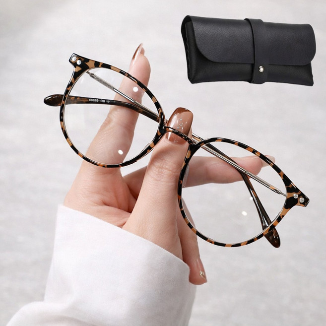 하루투데이 라이트핏 블루라이트 초경량 반뿔테 안경 PRO3.0 + 케이스 안경닦이 포함