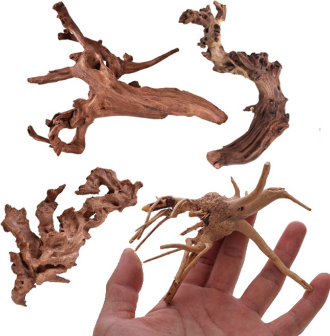 그린스하비 어항 파충류 도마뱀 그루터기 가지 유목, 1개, 가지유목