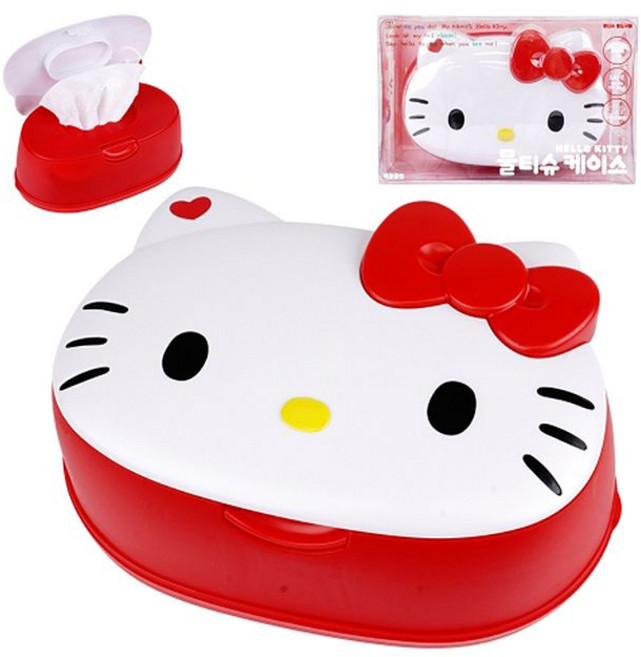 헬로키티 물티슈 케이스 유아 리필캡 귀여운 디자인 육아템 인테리어소품 귀여운소품 물티슈 캡 케이스 리필형 위생용품 물티슈 케이스 아기 휴대용 물티슈 뚜껑, 1개