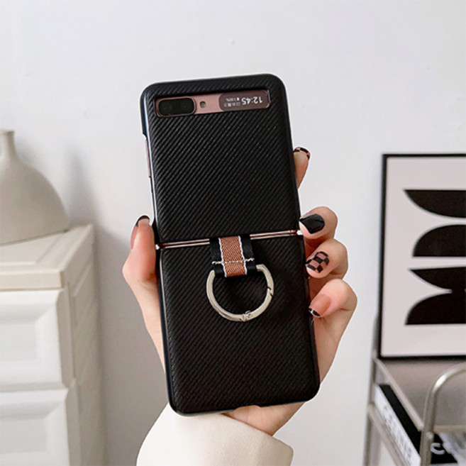 갤럭시Z플립1/2/3/4 원터치클립 고리형 하드케이스