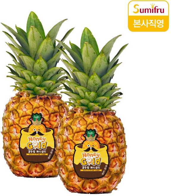 스미후루 감숙왕 허니팟 파인애플 1.1kg, 2개