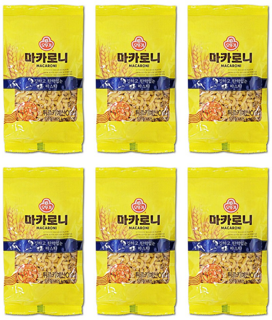 오뚜기 마카로니, 6개, 500g