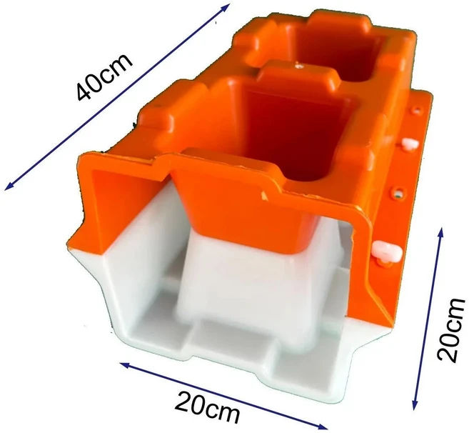 연동 중공 콘크리트 금형 ABS 플라스틱 벽돌 블록, 01 하얀색