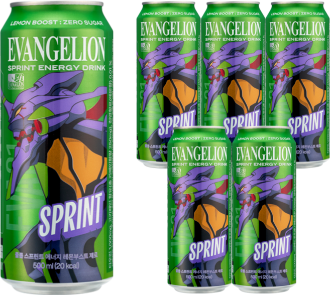 클룹 스프린트 에반게리온 에너지드링크 레몬부스트 500ml 6개