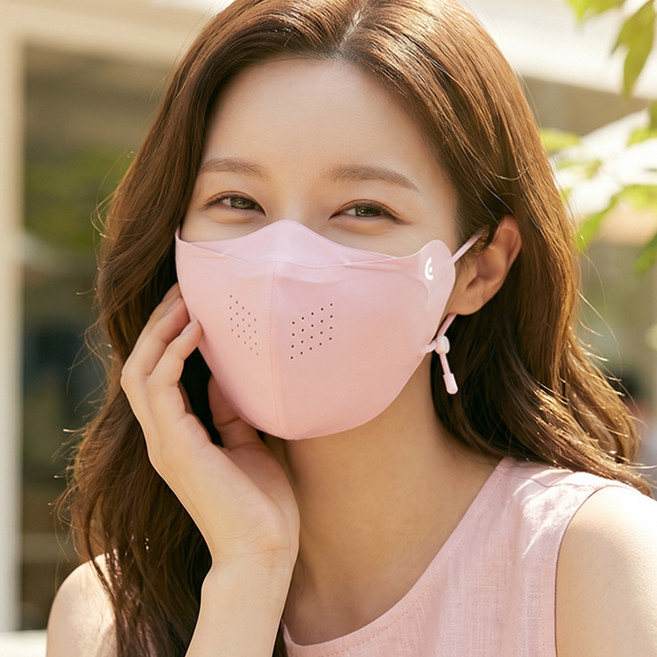 아이즈온 ANTI-UV PRO 자외선차단 마스크 스포츠 쿨링 골프, 핑크, 1개
