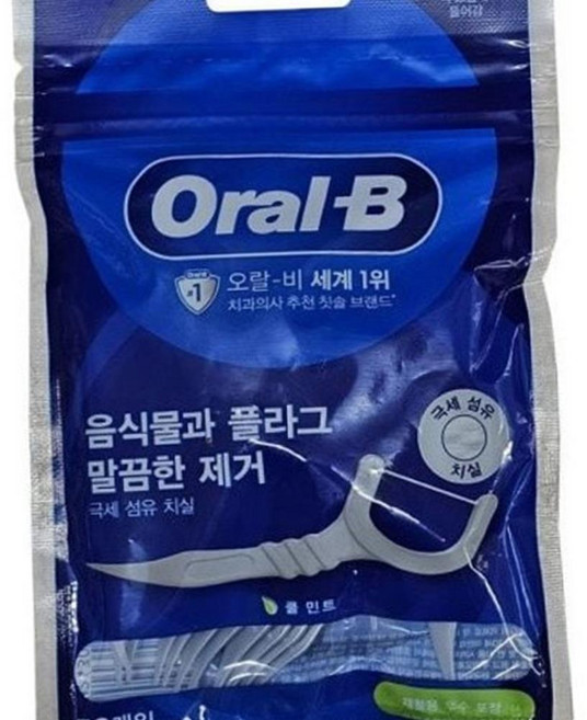 Z59 OralB 일회용 치간칫솔 치실 C자형 30개입 치실 일회용치실 치간, 30, 1
