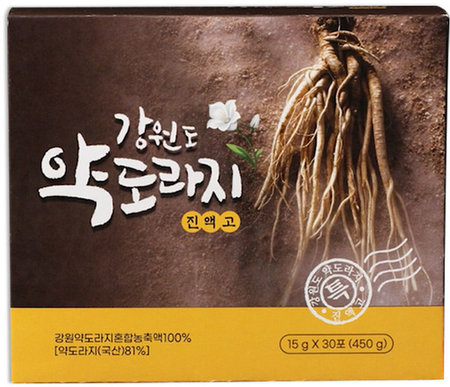 [TV홈쇼핑정품 인포벨]김기현 강원도 지리산 약도라지 진액고 간편 스틱 겨울 목 건강 최정원 최주봉 진액, 30개, 15g