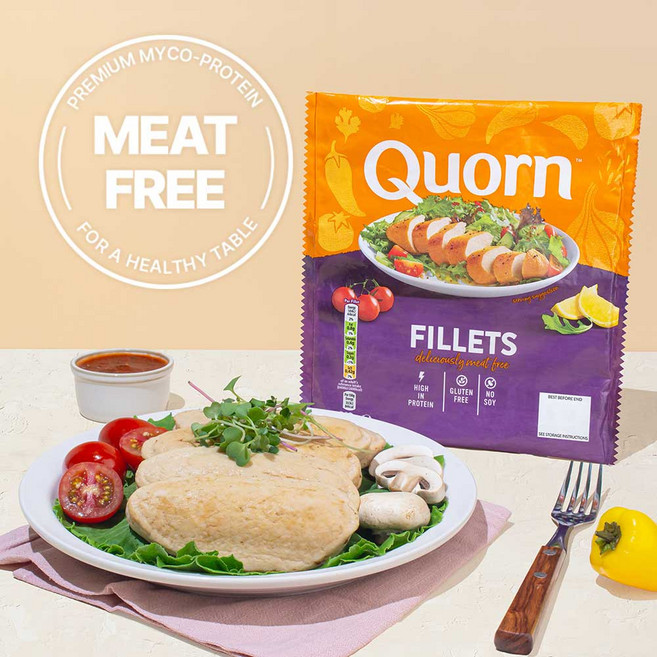 퀀 필렛 Quorn fillets 채식 푸드 식물성 단백질 대체육 닭가슴살, 1개, 312g