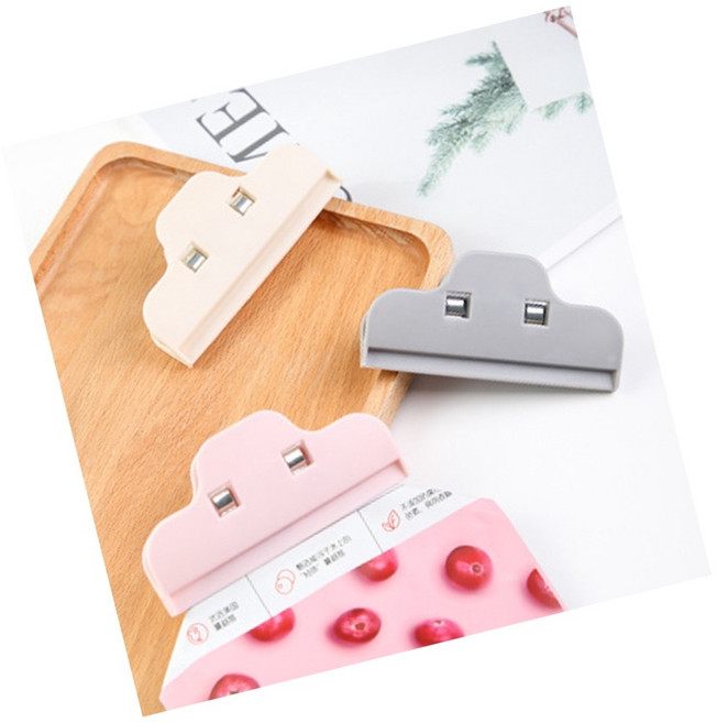 DSGS 클립형 봉투 밀봉집게 감자튀김밀봉클립, 베이지