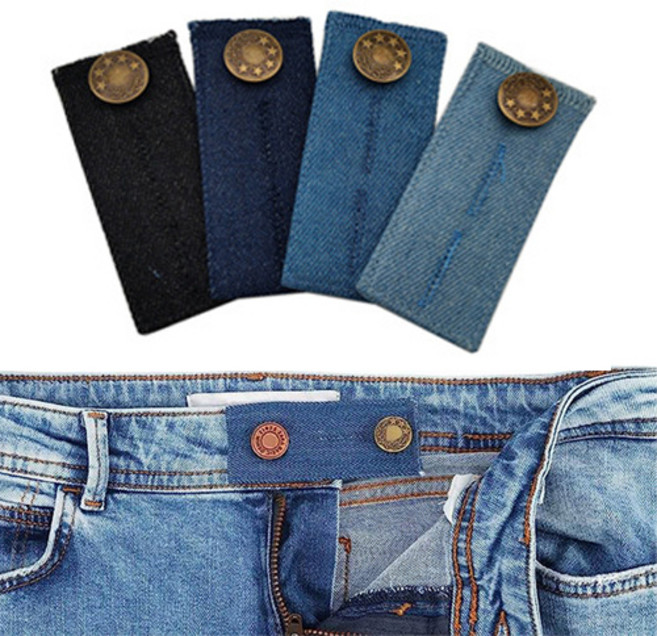 본라이프 허리늘리기 슬랙스 청바지 면바지 정장바지 밴딩 각종 바지수선 셀프수선 허리수선 마술단추 색상별 모음 단추, 청바지탭_혼합, 4개