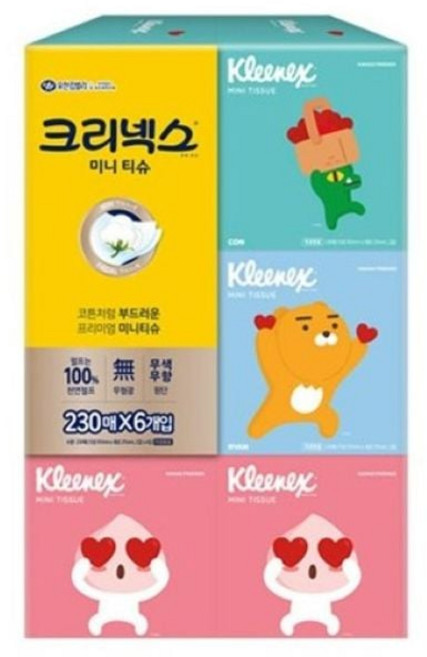 유한킴벌리 크리넥스 디럭스 미니 카카오프렌즈[WAD4C32]