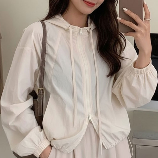 히트그램 간절기 바스락 바람막이 초경량 집업후드