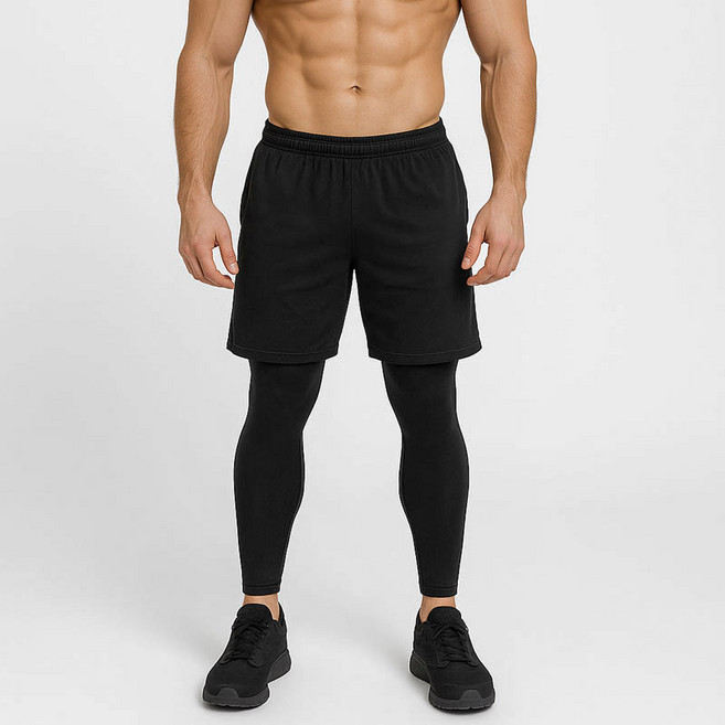 장사부 남자 트렁크 반바지일체형 레깅스 기능성타이즈 스포츠바지