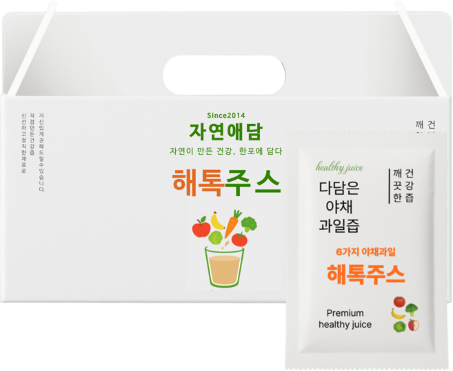 자연애담 맛있는 해톡주스 CCA주스 까 ACC 신선재료만 아침대용 십자화과 야채 과채 빼빼, 50개, 110ml