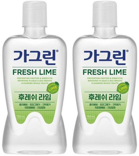 가그린 후레쉬 라임 구강청결제, 750ml