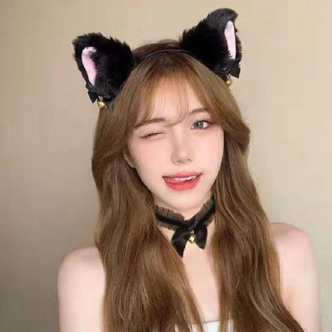 지니홀딩스 고양이 방울 머리띠 초커세트 파티용품 할로윈 헤어밴드