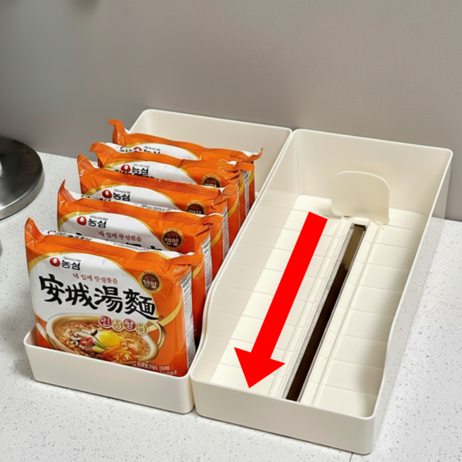 피카스페이스 주방 정리함 냉장고 팬트리 수납 정리함, 1개, 화이트