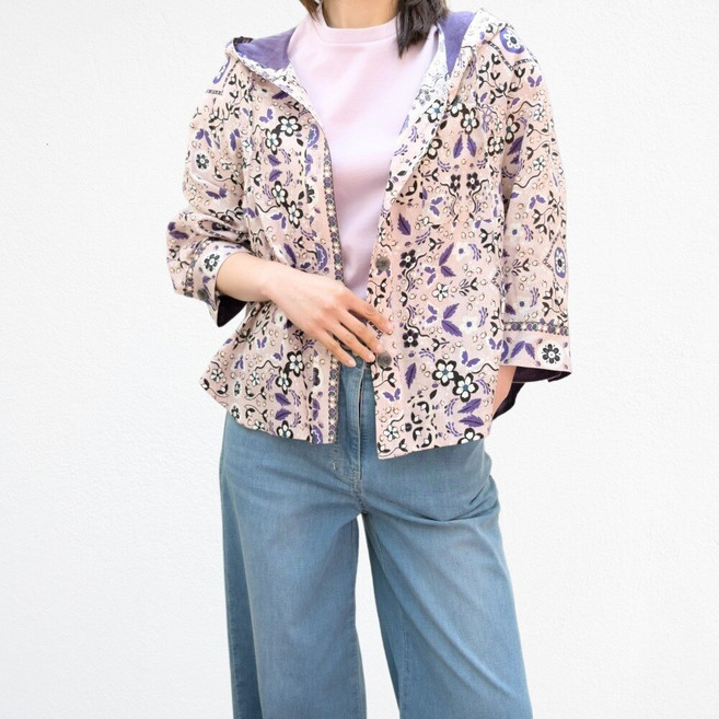 [비꼴리끄] 린넨 후디 칠부 소매 셔츠자켓 B252PJ1020