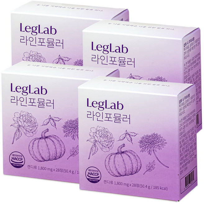 [산후조리원 입점] 레그랩 라인포뮬러 붓기 제거 브로멜라인 칼륨 캔디 약 1개월, 4박스, 28정