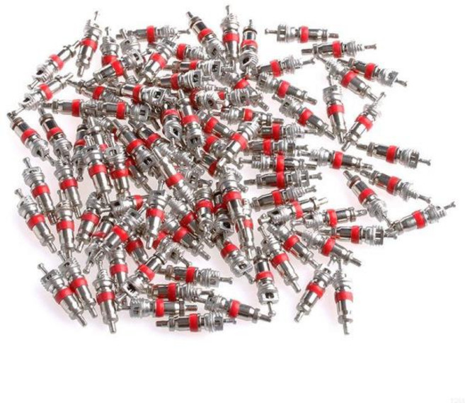 호환 밸브 스템 코어 부품 100pcs/세트 차량 트럭 교체 타이어 타이어, 01 China Mainland, 01 Silver