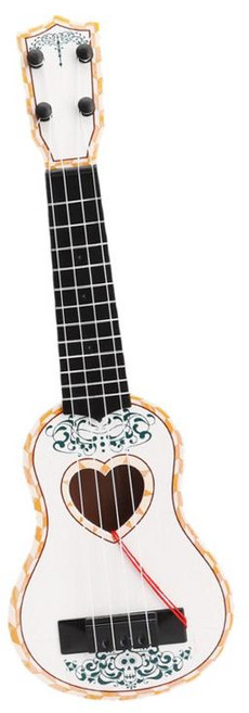 JC 어린이 장난감 우쿨렐레 악기 장난감 3세 이상 어린이를 위한 17인치 조기 교육 장난감, 하얀색, 설명한대로, PP, 1개