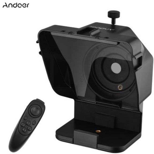 Andoer 휴대용 스마트폰 텔레프롬프터 프롬프터 전화 거치대 리모컨 포함 비디오 녹화 라이브 스트리밍 인터뷰용, 1)For Phone Only