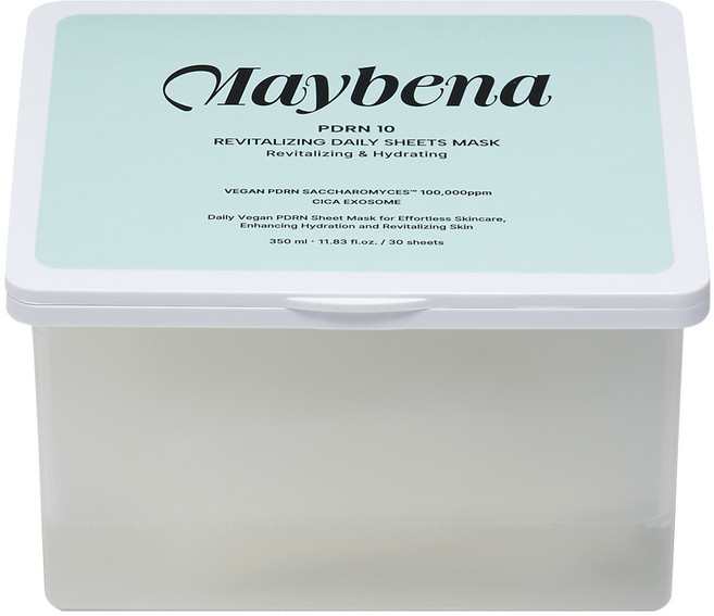 메이베나 피디알엔 PDRN 10 리바이탈라이징 데일리 30매 마스크, 1개, 30개입