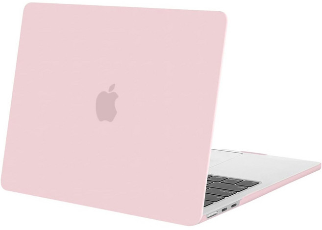 MOSISO 2022년형 MacBook Air 13.3인치 M1 플라스틱 하드 케이스(A1932), 분홍색, 1개