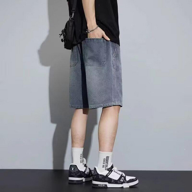 夏季薄款男士牛仔短褲