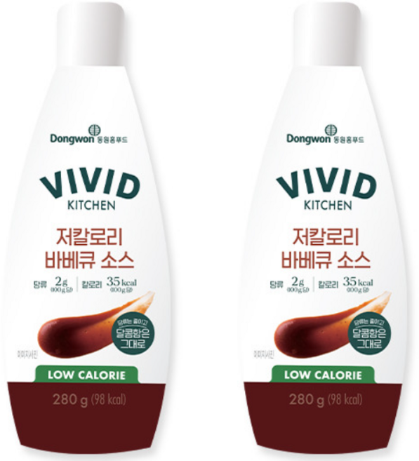 비비드키친 저칼로리 바베큐 소스 280G 1개, 2개