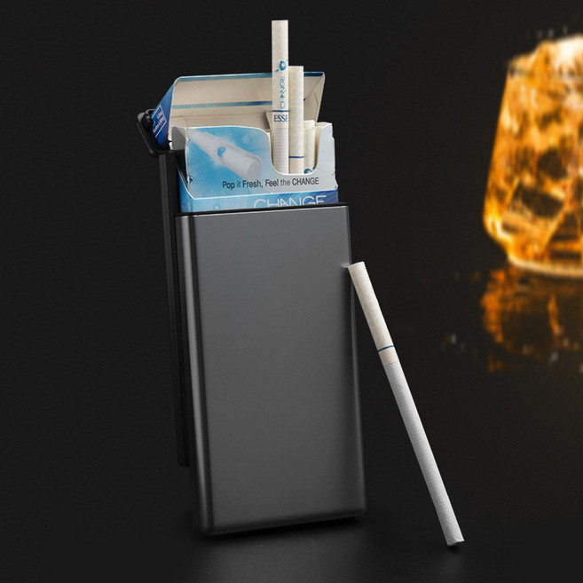 베베어스 프리미엄 슬라이딩 메탈 담배케이스 슬림형 담배파우치 담배갑 파우치 담배꽁초케이스 밀어서여는케이스