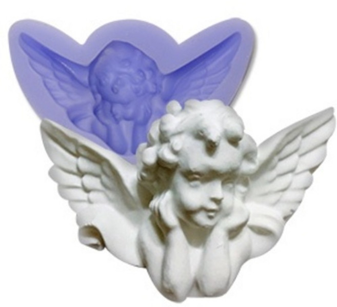 몰드몰 실리콘몰드 - 아기천사1구(턱괸천사) (57g) 천사몰드 아기천사몰드