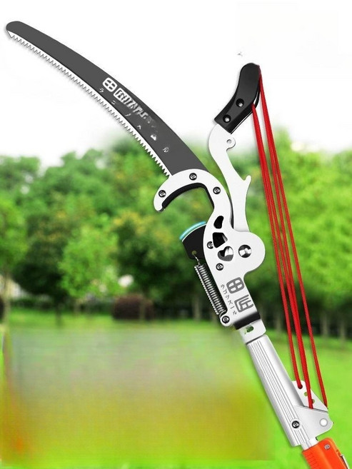 장대톱 가위 고지 자르는 가지치기 높은가지 체인톱 절단기 조경 감나무, 클래식 휴대용 5.5m 45mm, 1개