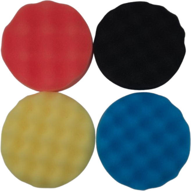 와플 스펀지 폼 패드 5인치 자동차 광택 스폰지 버핑 연마 125mm 차량용 엠보싱 어플리케이터, 1개, 파랑(라이트컷팅)