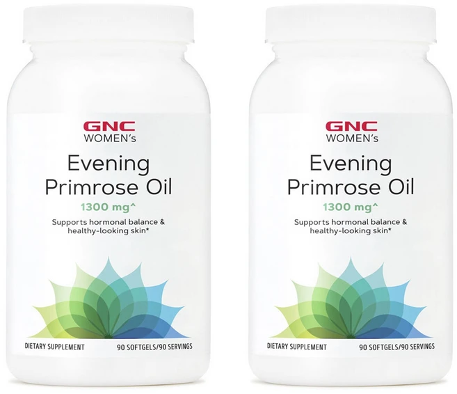 GNC 우먼스 이브닝 프림로즈 오일 1300mg 소프트젤, 2개, 90정 - 쿠팡
