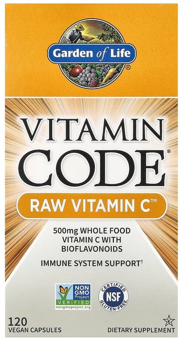 가든오브라이프 Vitamin Code RAW Vitamin C 250 mg 베지 캡슐 120정, 1개 - 쿠팡