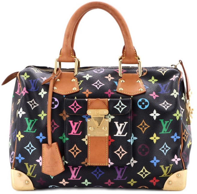 루이 비통 중고 스피디 핸드백 모노그램 멀티컬러 30 사첼 백