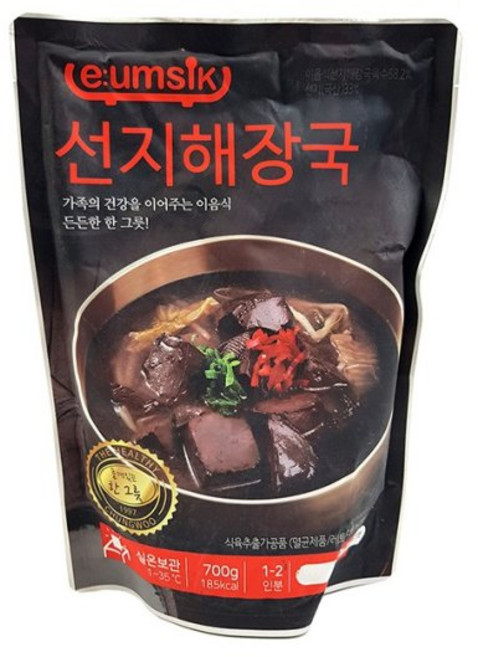 청우식품 이음식 선지해장국 700g 원팩 상온식품 업소용식자재 간편식