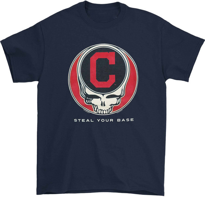 ROCKPANDA Grateful Dead Cleveland Indians Steal Your Base 반팔티